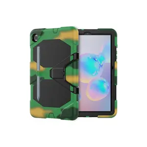 Newface Samsung Galaxy P610 Tab S6 Lite 10.4 Kılıf Griffin Tablet Kapak - Kamuflaj