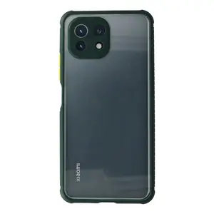 Xiaomi Mi 11 Lite Kılıf Miami Şeffaf Silikon - Koyu Yeşil