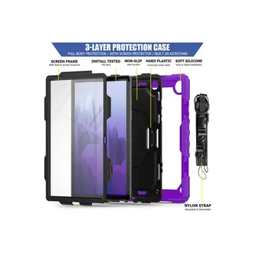 Newface Samsung Galaxy T500 Tab A7 10.4 Kılıf Pars Tablet Kapak - Mor