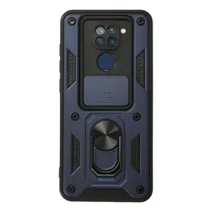Xiaomi Redmi Note 9 Kılıf Pars Lens Yüzüklü Silikon - Lacivert