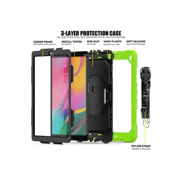 Newface Samsung Galaxy T510 Tab A 10.1 Kılıf Pars Tablet Kapak - Yeşil