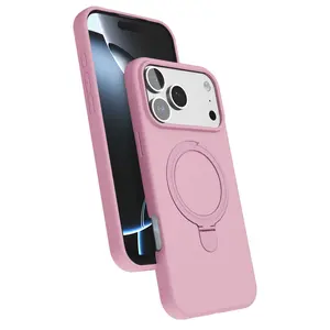 Newface Apple İphone 17 Pro Max Regal Magsafe Standlı Kapak - Açık Pembe