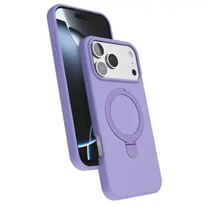İphone 17 Pro Max Regal Magsafe Standlı Kapak - Lila