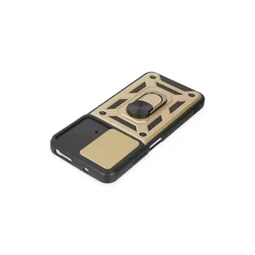 Xiaomi Poco M4 Pro 4g Kılıf Pars Lens Yüzüklü Silikon - Gold