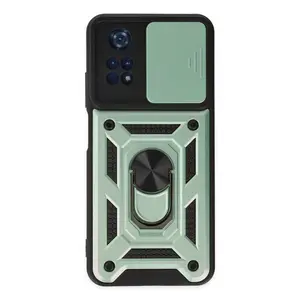 Xiaomi Poco M4 Pro 4g Kılıf Pars Lens Yüzüklü Silikon - Yeşil