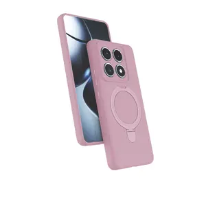 Xiaomi Mi 14t Pro Regal Magsafe Standlı Kapak - Açık Pembe