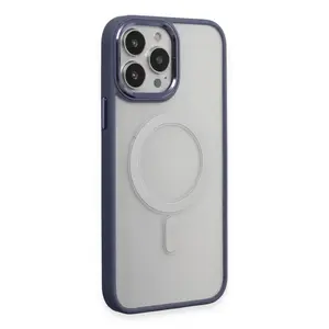 İphone 15 Pro Max Kılıf Room Magneticsafe Silikon - Sierra Blue