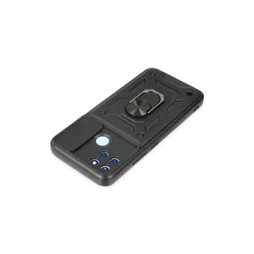 Realme C25y Kılıf Pars Lens Yüzüklü Silikon - Siyah