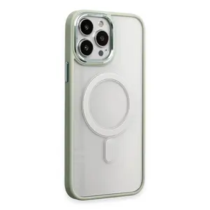 İphone 15 Pro Max Kılıf Room Magneticsafe Silikon - Su Yeşili