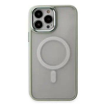 İphone 15 Pro Max Kılıf Room Magneticsafe Silikon - Su Yeşili