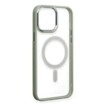 İphone 15 Pro Max Kılıf Room Magneticsafe Silikon - Su Yeşili