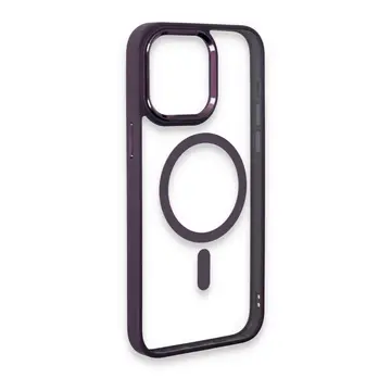 İphone 15 Pro Max Kılıf Room Magneticsafe Silikon - Derin Mor