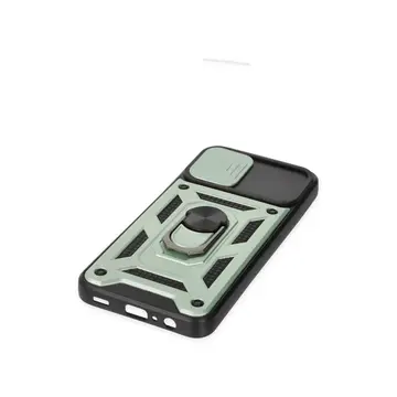 Samsung Galaxy A03 Kılıf Pars Lens Yüzüklü Silikon - Yeşil