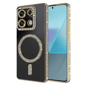 Xiaomi Redmi Note 13 Pro 4g Joke Simli Magneticsafe Kılıf - Gold