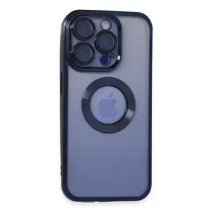 İphone 15 Pro Max Kılıf Slot Silikon - Lacivert