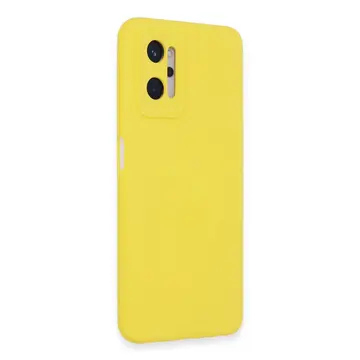 Realme 9i 4g Kılıf Nano İçi Kadife Silikon - Sarı