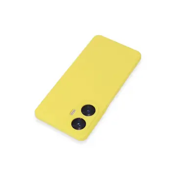 Realme C55 Kılıf Nano İçi Kadife Silikon - Sarı