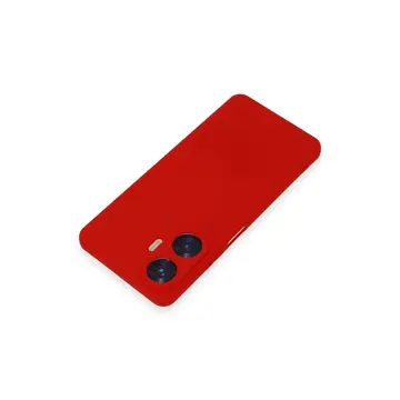 Realme C55 Kılıf Nano İçi Kadife Silikon - Kırmızı