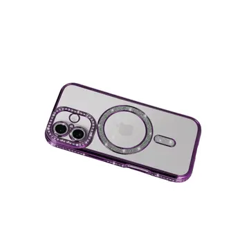 İphone 17 Joke Simli Magneticsafe Kılıf - Derin Mor