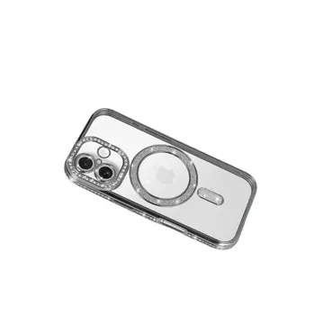 İphone 17 Joke Simli Magneticsafe Kılıf - Gümüş