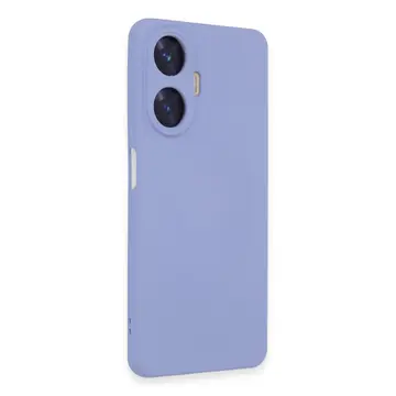 Realme C55 Kılıf Nano İçi Kadife Silikon - Lila
