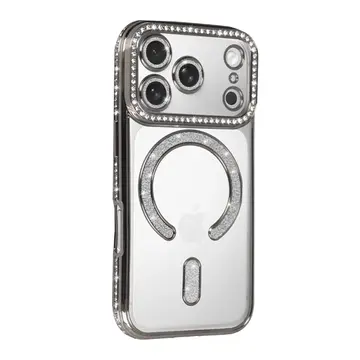 İphone 17 Pro Joke Simli Magneticsafe Kılıf - Gümüş