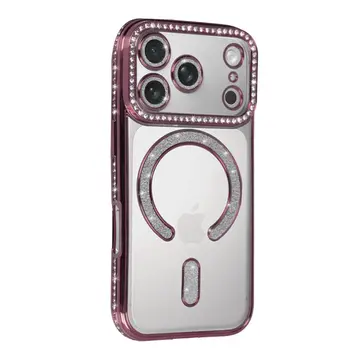 İphone 17 Pro Joke Simli Magneticsafe Kılıf - Pembe