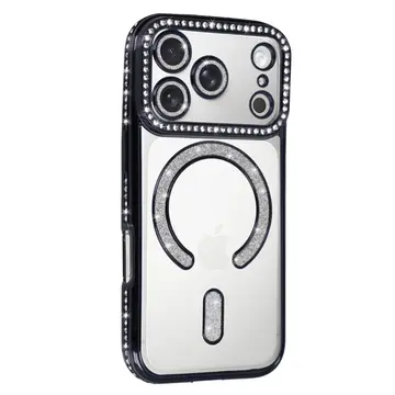 İphone 17 Pro Joke Simli Magneticsafe Kılıf - Siyah