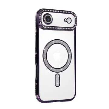 İphone 17 Air Joke Simli Magneticsafe Kılıf - Derin Mor