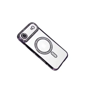İphone 17 Air Joke Simli Magneticsafe Kılıf - Derin Mor