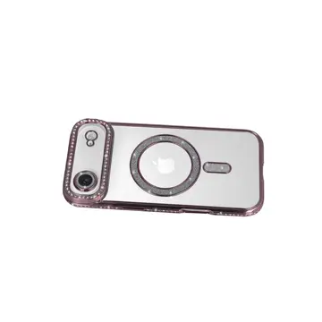 İphone 17 Air Joke Simli Magneticsafe Kılıf - Pembe
