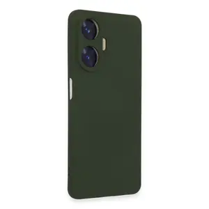 Realme C55 Kılıf Nano İçi Kadife Silikon - Koyu Yeşil