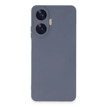 Realme C55 Kılıf Nano İçi Kadife Silikon - Gri