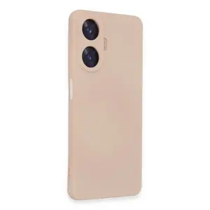 Realme C55 Kılıf Nano İçi Kadife Silikon - Pudra