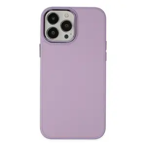 İphone 13 Pro Kılıf Asya Deri Silikon - Lila