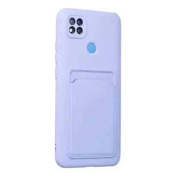 Xiaomi Redmi 9c Kılıf Kelvin Kartvizitli Silikon - Lila