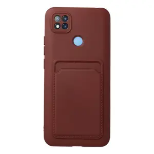 Xiaomi Redmi 9c Kılıf Kelvin Kartvizitli Silikon - Bordo