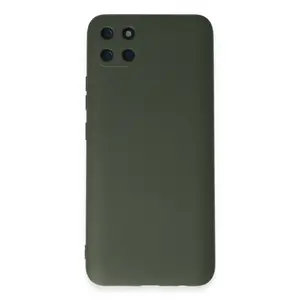 Realme C11 Kılıf Nano İçi Kadife Silikon - Koyu Yeşil