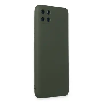 Realme C11 Kılıf Nano İçi Kadife Silikon - Koyu Yeşil