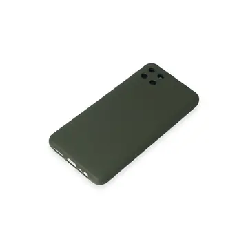 Realme C11 Kılıf Nano İçi Kadife Silikon - Koyu Yeşil