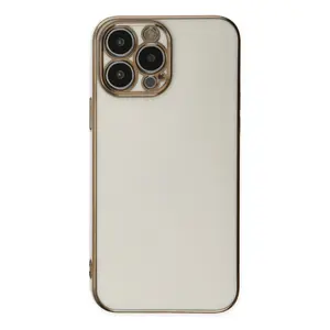 İphone 15 Pro Max Kılıf Volet Silikon - Beyaz