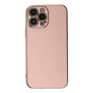 İphone 15 Pro Max Kılıf Volet Silikon - Pembe