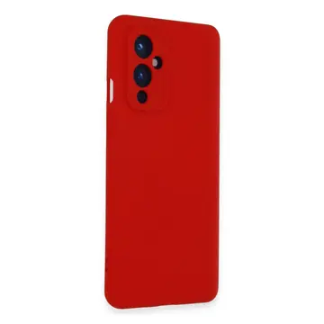 One Plus 9 Kılıf Nano İçi Kadife Silikon - Kırmızı
