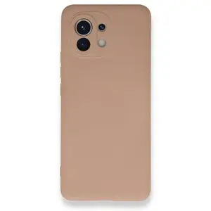 Xiaomi Mi 11 Kılıf Nano İçi Kadife Silikon - Pudra