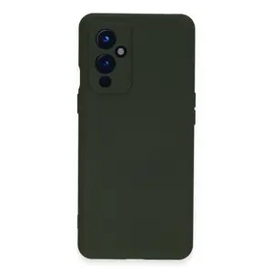 One Plus 9 Kılıf Nano İçi Kadife Silikon - Koyu Yeşil