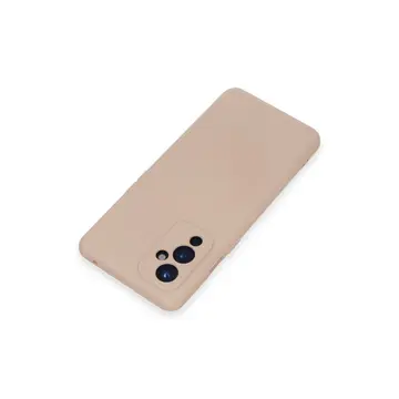 One Plus 9 Kılıf Nano İçi Kadife Silikon - Pudra