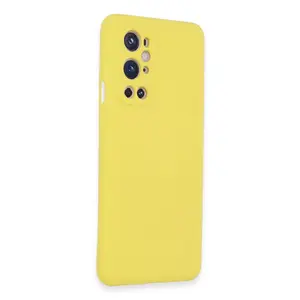 One Plus 9 Pro Kılıf Nano İçi Kadife Silikon - Sarı