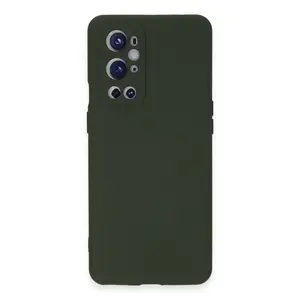 One Plus 9 Pro Kılıf Nano İçi Kadife Silikon - Koyu Yeşil