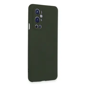 One Plus 9 Pro Kılıf Nano İçi Kadife Silikon - Koyu Yeşil