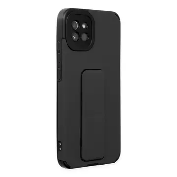 Samsung Galaxy A03 Kılıf Mega Standlı Silikon - Siyah